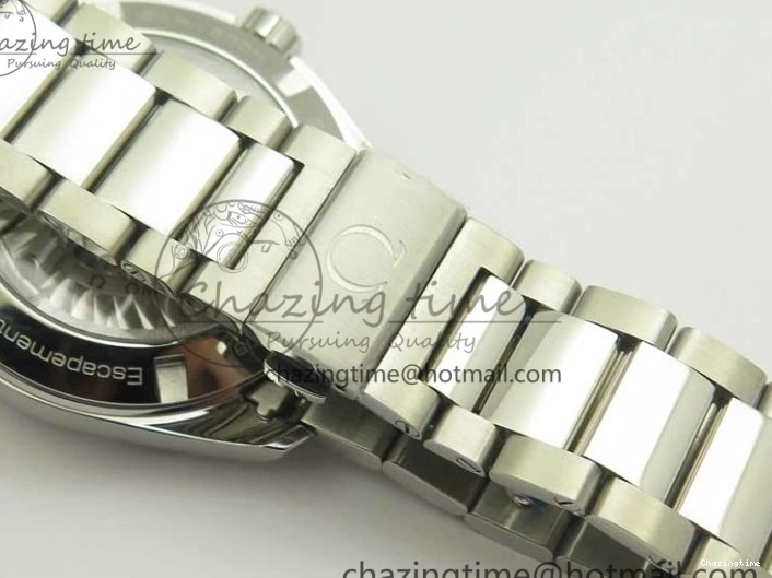 0310 Stylish Aqua Terra 150M GMT SS VSF 1:1 Best Edition Black Textured Dial on SS Bracelet A8605 Super Clone 8055